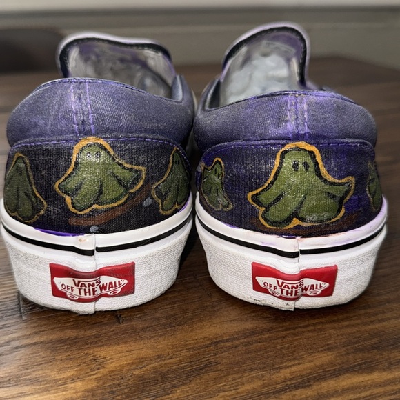 Vans custom hand painted men’s size 10 signed PJ 23 green ghost on skateboard - Picture 4 of 13